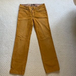 Prana Corduroy mustard pants